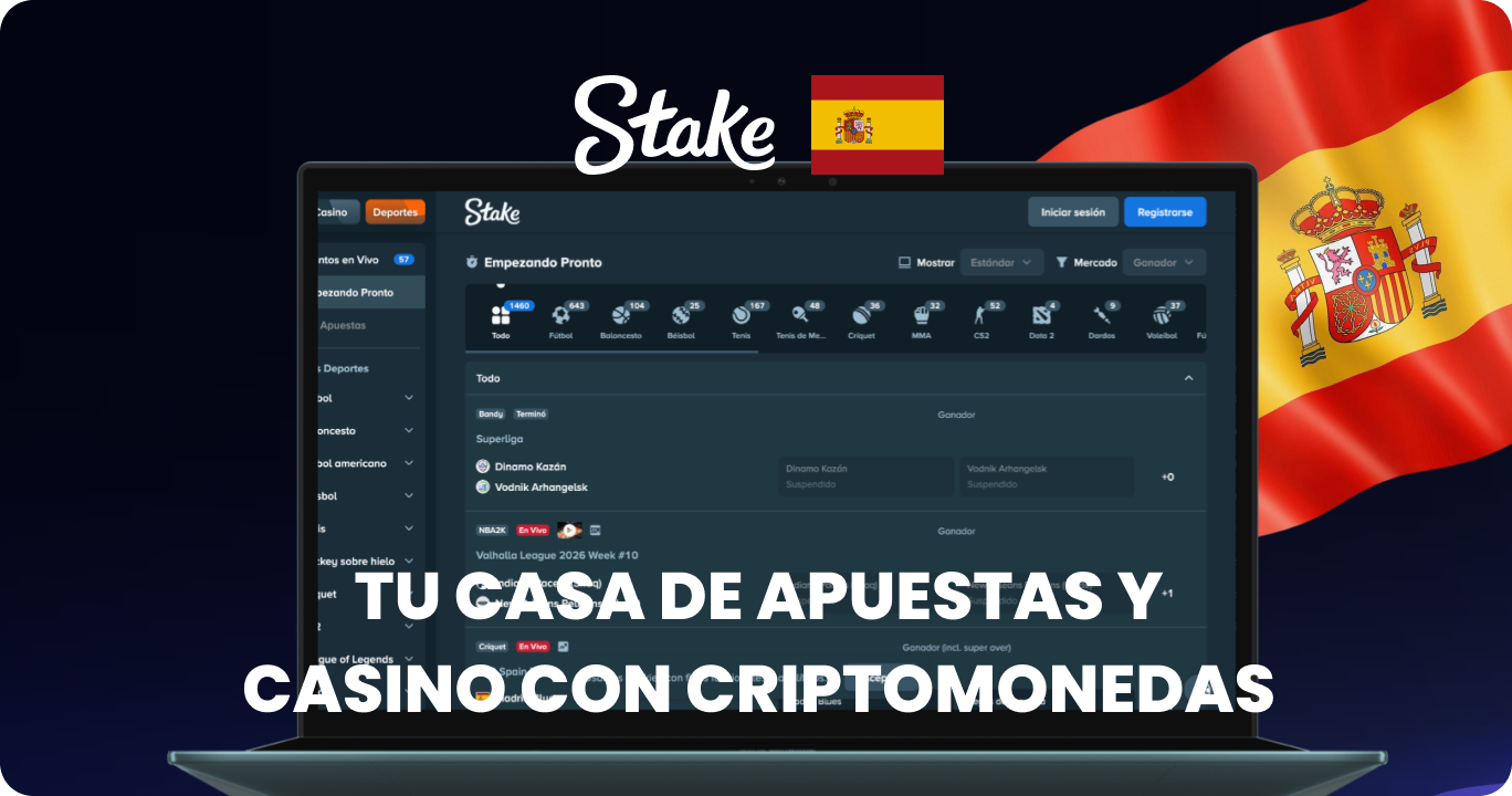 Stake España - Tu Casa de Apuestas y Casino con Criptomonedas
